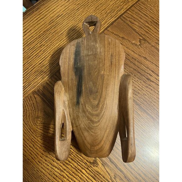 Beautiful 8” Vintage Hand-Carved Wood African Tribal Mask Wall Hanging Long Ears - Picture 3 of 4
